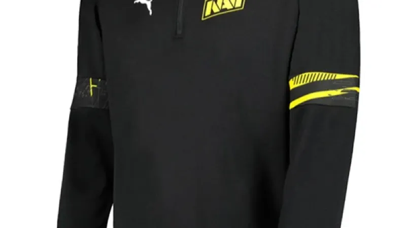 NAVI Half Zip Hoodie Emblem Black