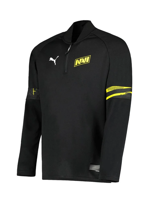 NAVI Half Zip Hoodie Emblem Black