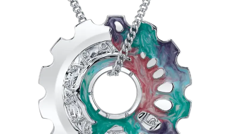 RockLove ARCANE Jayce and Viktor Cog Necklace